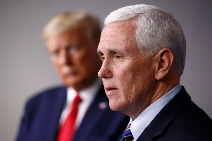 Pence accuses Trump, DeSantis and Ramaswamy of ‘appeasement’ over their isolationism